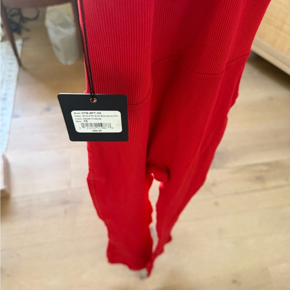 SET Active Bold Red Ribbed Jumpsuit - Picture 6 of 6